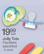 Jolly Tots Pacifiers Assorted 2-pack-Per Pack