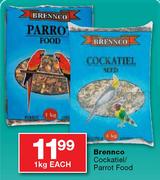 Brennco Cocktiel/Parrot Food-1kg Each