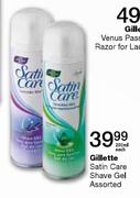 Gillette Satin Care Shave Gel Assorted-200ml Each