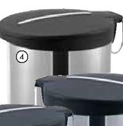 Stainless Steel Black Top Pedal Bin-30ltr