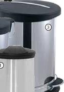 Stainless Steel Black Top Pedal Bin-20ltr