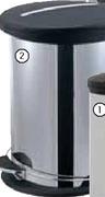 Stainless Steel Black Top Pedal Bin-12ltr