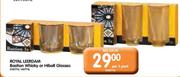Royal Leerdam Bastion Whisky Or Hiball Glasses-Per 3's Pack
