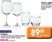 Chateau Red Wine Or White Wine Glasses-Per 4's Pack