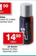 24 Seven Aerosol For Men Assorted-130ml Each