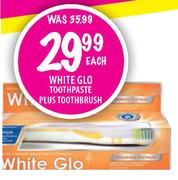 White Glo Toothpaste plus Toothbrush