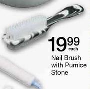 Nail Brush With Pumice Stone - Each