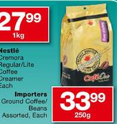 Nestle Ground Coffee/Beans - 250gm Each