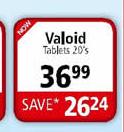 Valoid Tablets-20's