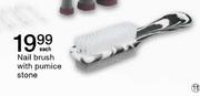 Nail Brush With Pumice Stone-Each