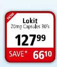 Lokit 20mg Casules-30's 