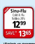 Sinu-Flu Cold & Flu Tablets-20's