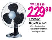 Logik Desk Fan - 40cm