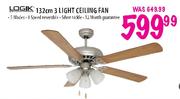 Logik 3 Light Ceiling Fan - 132cm
