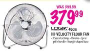 Logik Hi-Velocity Floor Fan - 40cm