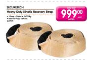 Securetech Heavy Duty Kinetic Recovery Strap-55mm x 10mm x 16000kg Each