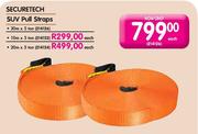 Securetech Suv Pull Straps-10m x 5ton Each