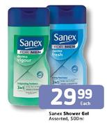 Sanex Shower Gel Assorted-500ml Each