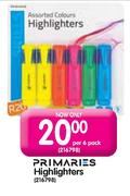 Primaries Highlighters-per 6 pack