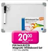 Primaries Magnetic Whiteboard Set-25 x 35cm per set