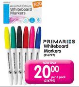 Primaries Whiteboard Markers-per 6 pack