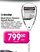 Dunlop Black Storm Tiranium Squash Racket Each