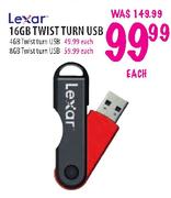 Lexar 4GB Twist Turn USB-each