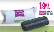 Simple Choice Black Refuse Roll - 20's Per Roll