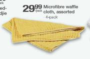 Microfibre Waffle Cloth Assorted-4 Pack
