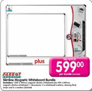 Parrot Products Slimline Magnetic Whiteboard Bundle
