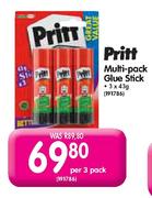 Pritt Multi-Pack Glue Stick-3x43g