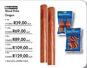 Rufflette Wood Poles Oregon-3m Each
