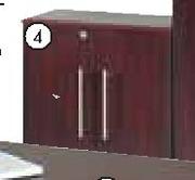 Classique Office Desk Suite Mahogany(750x450mm Cabinet Connection)-400(l)x450(d)x530mm(h)