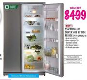 Defy Metallic Silver Side By Side Fridge-556l