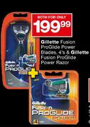 Gillette Fusion Proglide Power Blades-4's & Gillette Fusion Proglide Power Razor