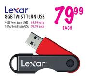 Lexar 8GB Twist Turn USB-Each
