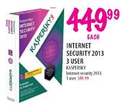 Kespersky Internet Security 2013 3 User-Each