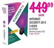 Kespersky Internet Security 2013 1 User-Each