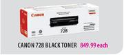 Canon 728 Black Toner-Each