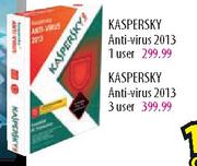 Kaspersky Anti Virus 2013 3 User