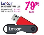 Lexar 4GB Twist Turn USB-Each