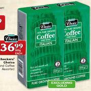 Checkers' Choice Ground Coffee Assorted-500g each