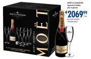 Moet & Chandon Imperial 6 Bottles-750ml plus 6 Glasses