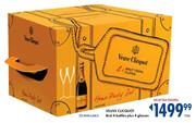 Veuve Cucquot Brut 4 Bottles-750ml plus 4 Glasses