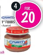 Purity 1st Foods Assorted-4's
