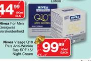 Nivea Visage Q10 Plus Anti-Wrinkle Day SPF 15/Night Cream-50ml Each