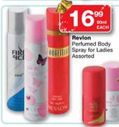 Revlon Perfumed Body Spray For Ladies Assorted-90ml Each