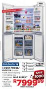 Kelvinator 2 4-Door Fridge/Freezer (KI520SS)-388L