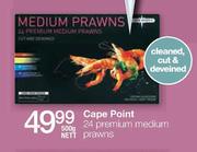 Cape Point 24 Premium Medium Prawns-500g Nett