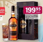 Irish Mist Liqueur Double Glass Gift Pack 750ml - Each